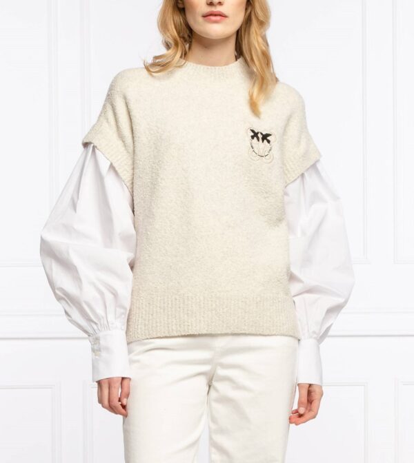 PINKO moteriškas megztinis „Cream/White“